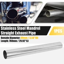 Universal 3.5" Diameter OD 30" Length Straight Mandrel Exhaust Pipe Tube Pipe