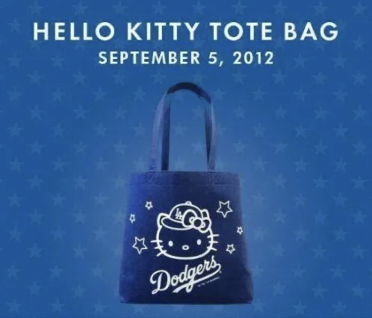 Hello Kitty Tote Bag Los Angeles Dodgers SGA 2012 9/5/12 | eBay