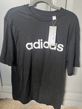Image of Adidas Linear Logo T-Shirt - Black/White Brand New Size Medium