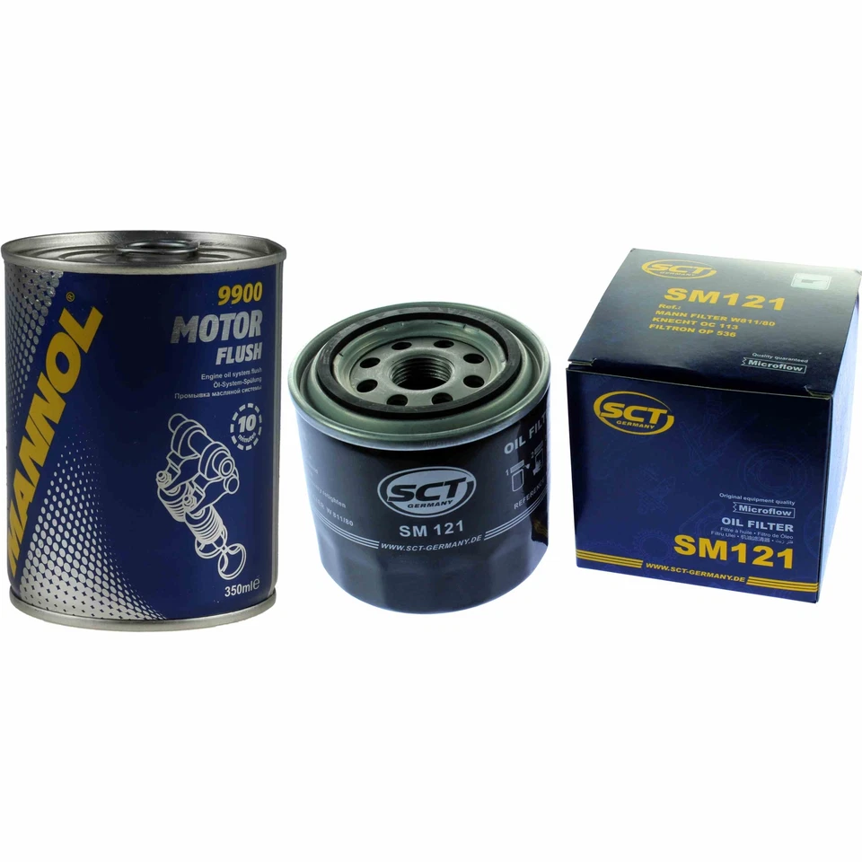 Original Sct Filtre à Huile Sm 121 + Moteur De Flush Rinçage pour Hyundai i30 - Photo 1/4