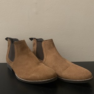 red tape chelsea boots tan suede