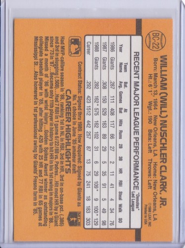 San Francisco Giants 1989 Donruss Baseball Team Set 25 Cards includes DK and MVP - Picture 11 of 11