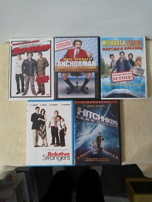5 Comedy Dvd Bundle ( Superbad, Anchorman, Without A Paddle, Relative Strangers,