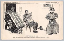 Detroit Publishing DPC 1906 UDB 14029 Artist Gibson Romance PRESENCE OF MIND B18