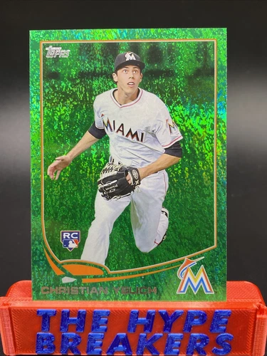 CHRISTIAN YELICH 2013 Topps Update US290 Rookie GREEN EMERALD SPARKLE Foil SP