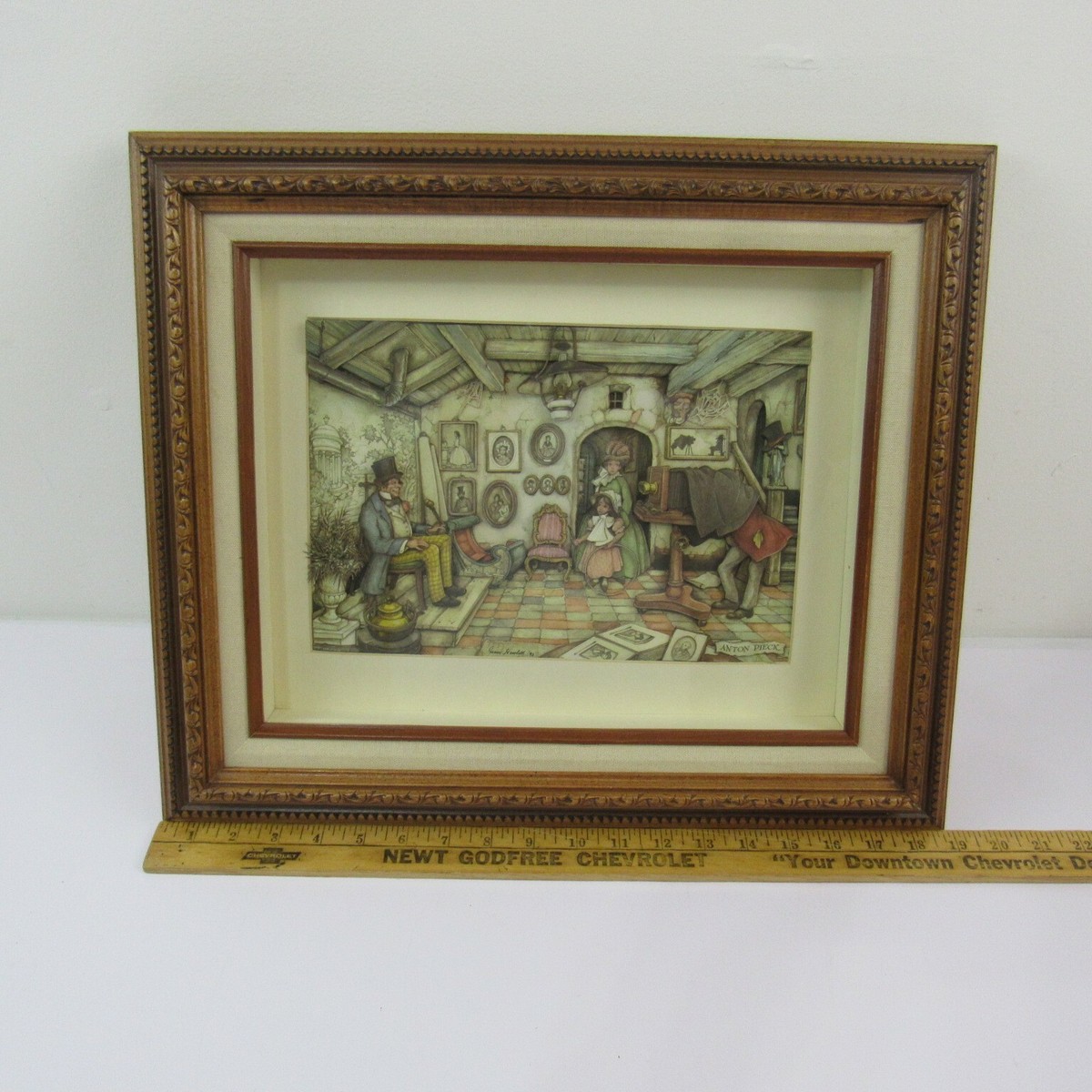 ANTON PIECK Photo Studio 3D Framed Shadow Box Vintage Collectible