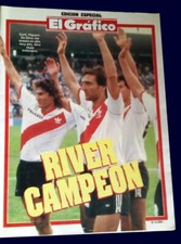 CAMPEÓN RIVER PLATE 1989/90 Revista Especial El Gráfico #61 + Póster Argentina