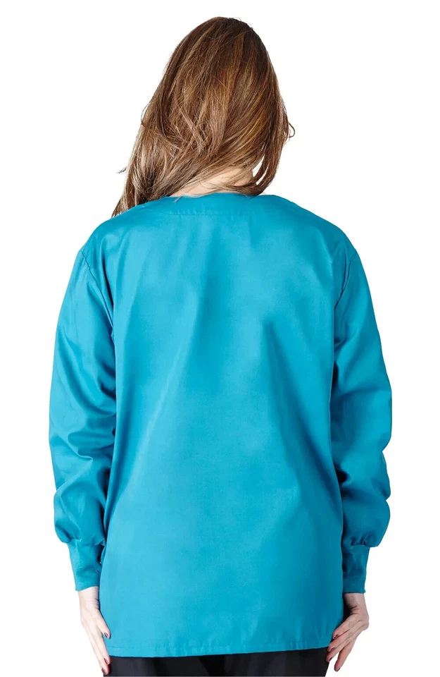 Медицинская больница уход разминка верхний скрабы куртка 2 кармана длинным рукавом средний - Изображение 2 из 3