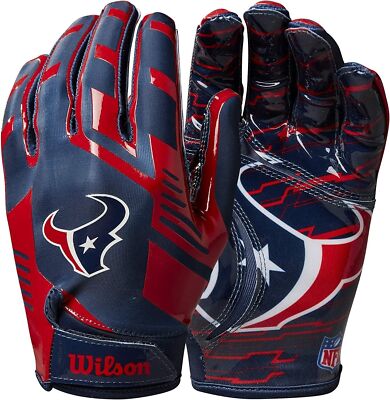 Houston Texans NFL Team Logo Stretch Receiver Gloves, Youth or