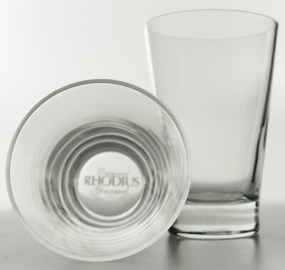 2 x Rhodius Mineral Water Original Gourmet Glass Tumbler Glasses Soft Drink 3649