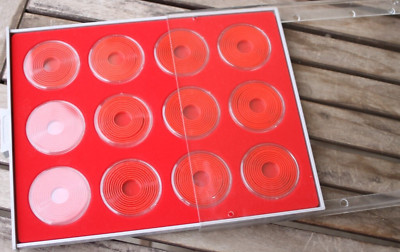 Lindner Money Box 2212 for 12 Coins With 12 Capsules Variable 16-51 MM Complete