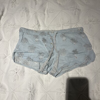 Oysho Sleep Shorts XS blue with flowers good condition UK