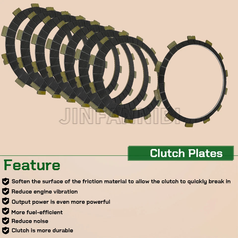 Clutch Friction Steel Plates Kit for Yamaha YZF R1 1998 1999 2000 2001 2002 2003 - Image 2 of 4