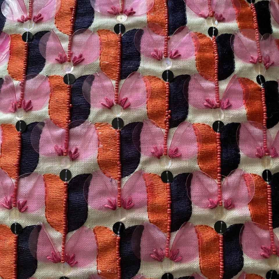 Almohada Kate Spade York Tulip Deco Inserto Pluma COMO NUEVA Bordado, Aplique Foto 4 de 4