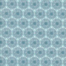 Textiles français THE DANDELION CLOCKS fabric celadon/turquoise - per half metre