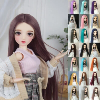 BJD Haar Perücke Lange Ohne Bangs Für 1/3 1/6 1/8 BJD Puppen Ball Joint Puppe