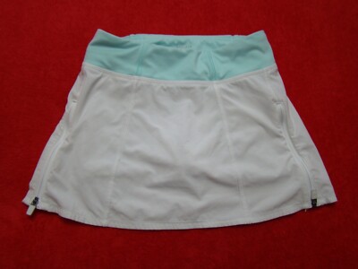 Athleta Girl Size Small Ace Side Zip Skort Light Gray Tennis Skirt