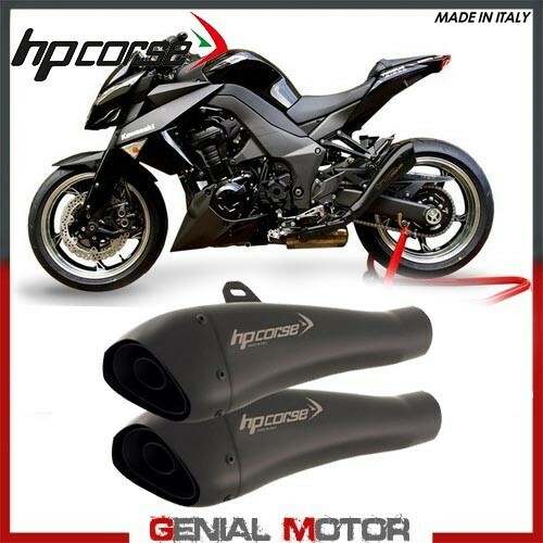 2 exhaust tubes hp Corse Hydroform black Kawasaki Z 1000 - Sx 2011 11 - Picture 1 of 5
