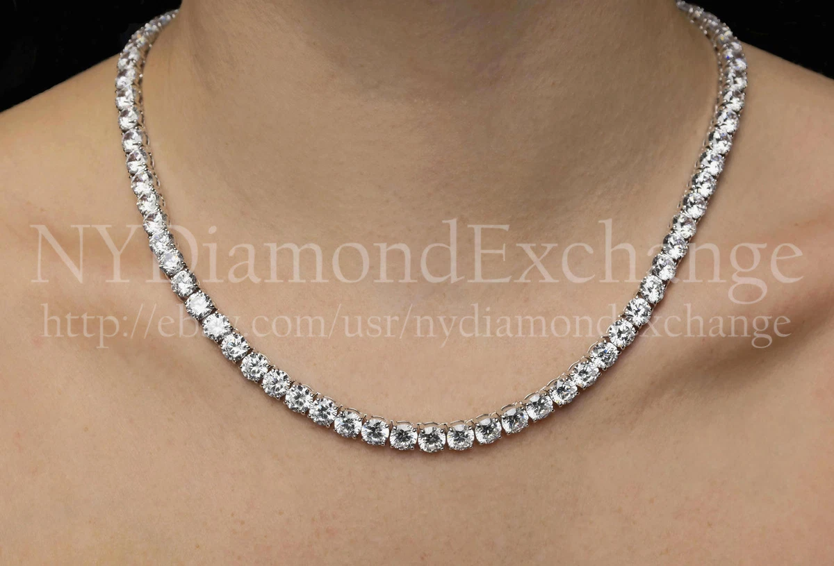 Diamond tennis necklace best sale ebay