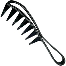 Barber Black Wide Tooth Afro Comb - Perfect for Thick and Afro Hair styling .