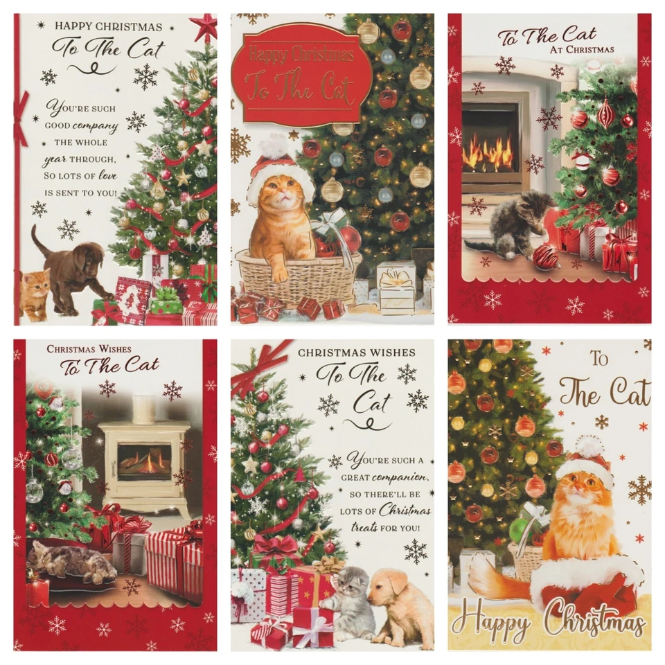 POPPY HILL / SILVERLINE ETC To The Cat Christmas Card ~ Christmas Wishes To The Cat