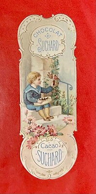 RARE  VINTAGE SWISS CUT OUT ADVERTISEMENT BOOKMARK FOR-CHOCOLATE SUCHARD-