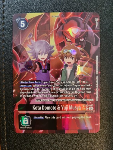 Digimon Kota Domoto & Yuji Musya SR Alt Art NM-M BT20-087 Special Booster 2.5