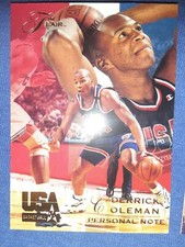 1994 Flair USA Basketball #15 Derrick Coleman/Personal Note