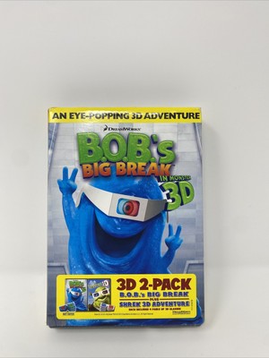 NEW Shrek 3D Adventure + Bob's Big Break in Monster 3D DVD 2-Pack Dreamworks