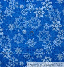 BonEful Fabric FQ Cotton Quilt Blue Sky Snowflake Xmas Texture Blender Unisex US