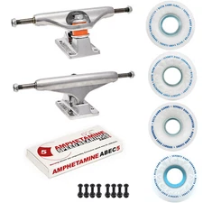 Independent Trucks Ricta SKATEBOARD 78a Clouds Wheels PACKAGE Abec 5 Bearings