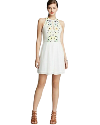 french connection white beaded dress Women's Formal Cocktail Party Size 2 Dress Size:US 8/UK 12