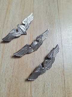 WW2 US USAAF Pilot Bombardier Navigator Sweetheart Wing Pins Badges Lot 3