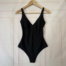 SKIMS Body Plunge Thong Bodysuit Onyx Black Size L NWT