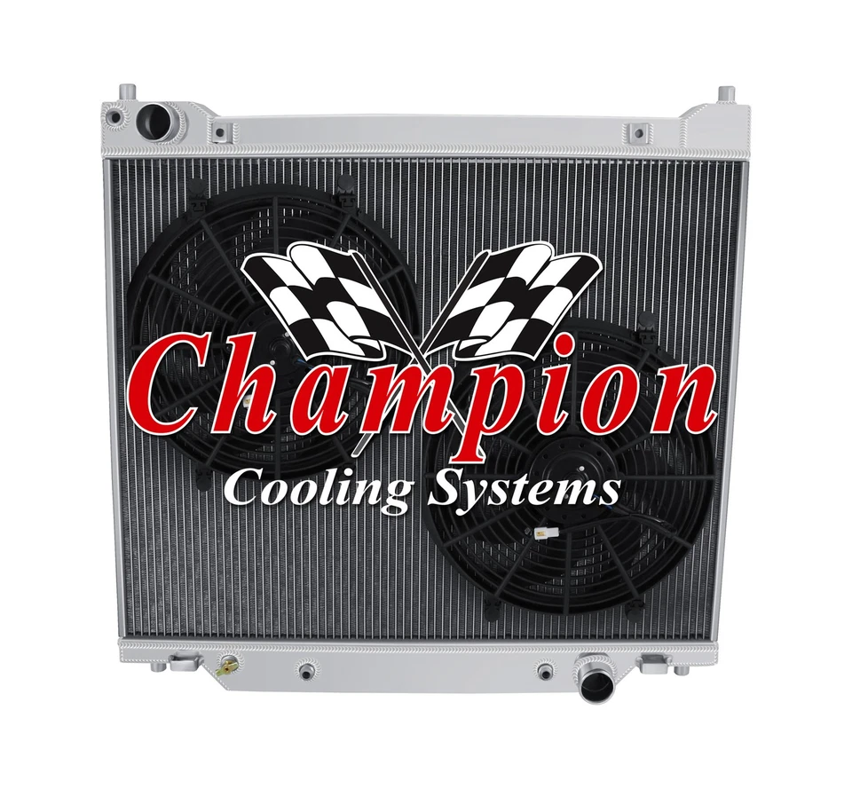 KR 2 Row CR Series Radiator,14" Fans for 2004-2017 Ford E-450 Super Duty Foto 3 de 4