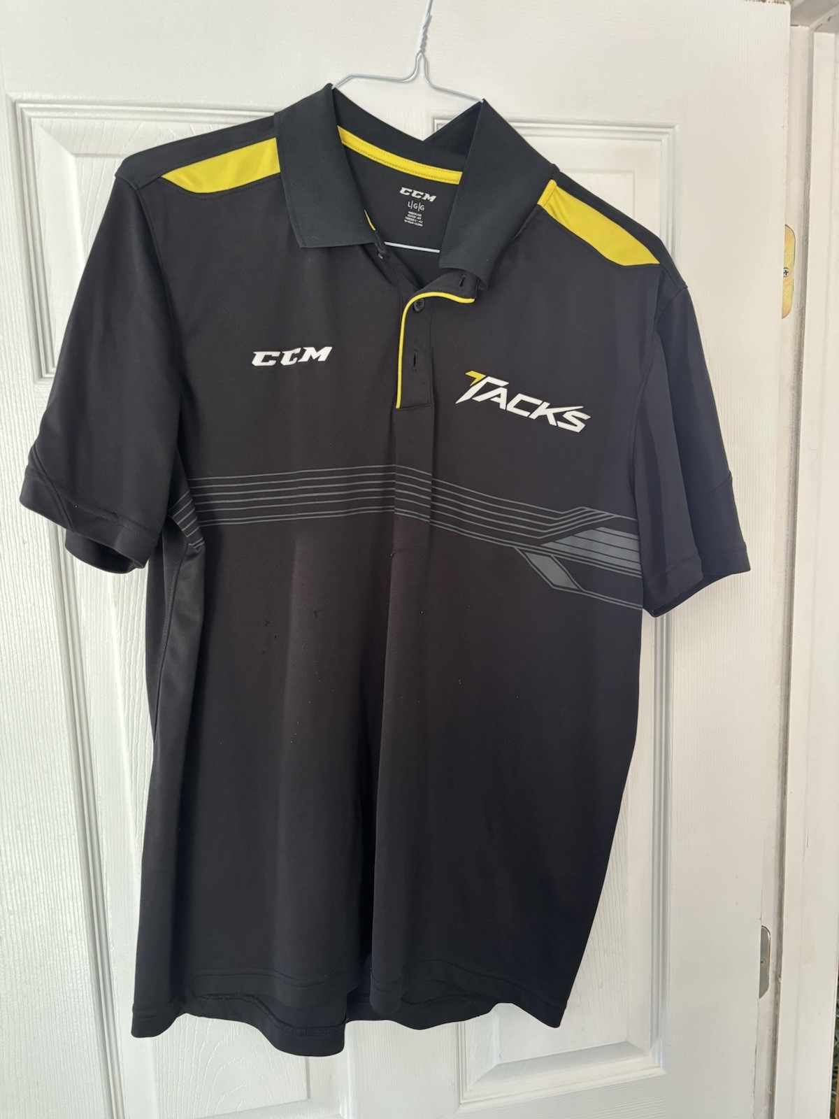 CCM Total Hockey Tacks L Polo Golf Shirt