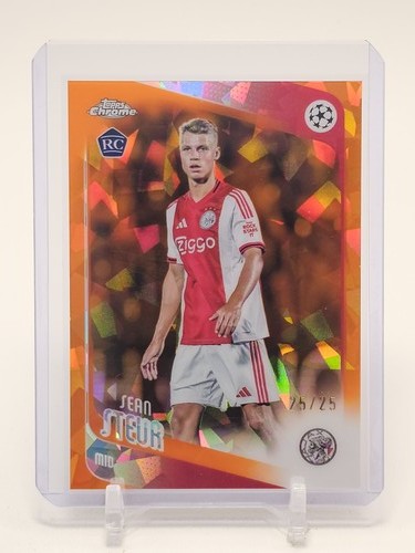 SEAN STEUR 2025-26 TOPPS CHROME UCC ORANGE SAPPHIRE ROOKIE 25/25 #43 Q5332