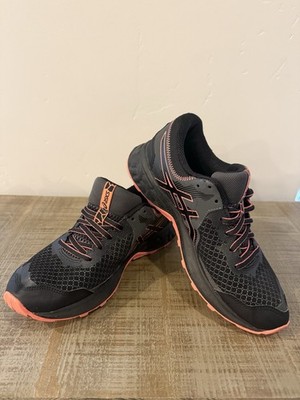 ASICS Women's Gel Sonoma 4 Black And Pink Rugged Trail Running Shoe Size 7.5