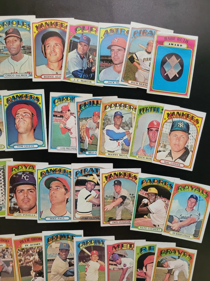 1972 Topps Baseball Cards - 40 High Numbers - W/ Babe Ruth Award and Al Oliver - Image 3 of 4