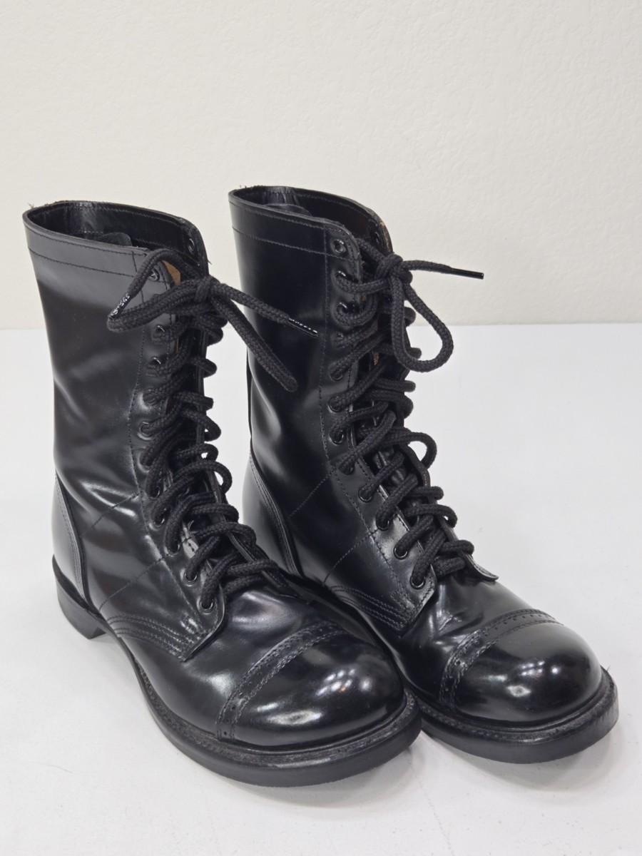HH Brand Double H 975 Military Combat Jump Boots Cap Toe Upper Leather USA 9.5 D HH Brand Double H 975 Military Combat Jump Boots Cap Toe  main image 3