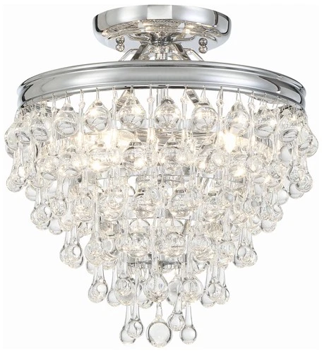 Crystorama Calypso 12" Wide Polished Chrome Ceiling Light - Picture 2 of 7