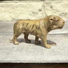 Viscoloid Tiger Toy Figure 4" Celluloid Antique Circus Vintage