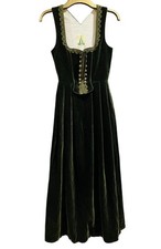 Vintage Heirloom. Collectible. Strasser Dirndl. Green velvet traditional costume