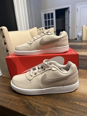 Nike Ebernon Low Women s Low Top Leather Lace-Up Sneakers Beige AQ1779 002