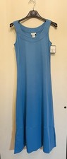X-Small Maxi Dress Women’s Blue Tank Coastal Beach Long