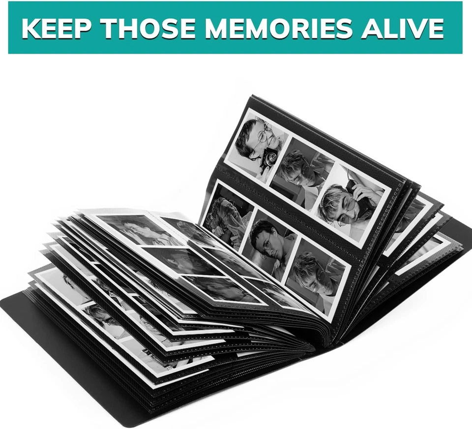 Álbum de fotomatón Pbf | Álbum de fotos 2X6 con fundas para imágenes | Tiras de memoria 2X6 | Foto 3 de 4