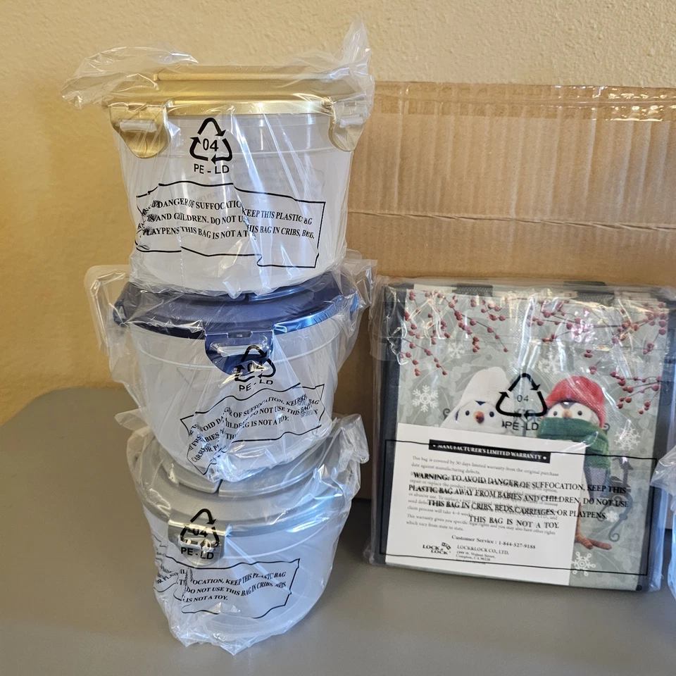 Lock n Lock Plastic Storage Containers Multicolor Holiday Set 1.2L - Image 2 of 4