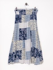 Urban Outfitters Blue Patchwork Floral Maxi Skirt Boho Y2K Size M