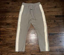 Fear Of God Athletics X Adidas Gray/Cream Stripe Sweatpants Size Large