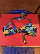 Apt. 9 Floral Multicolor/Black Halter Bikini ...